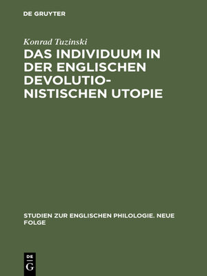 cover image of Das Individuum in der englischen devolutionistischen Utopie